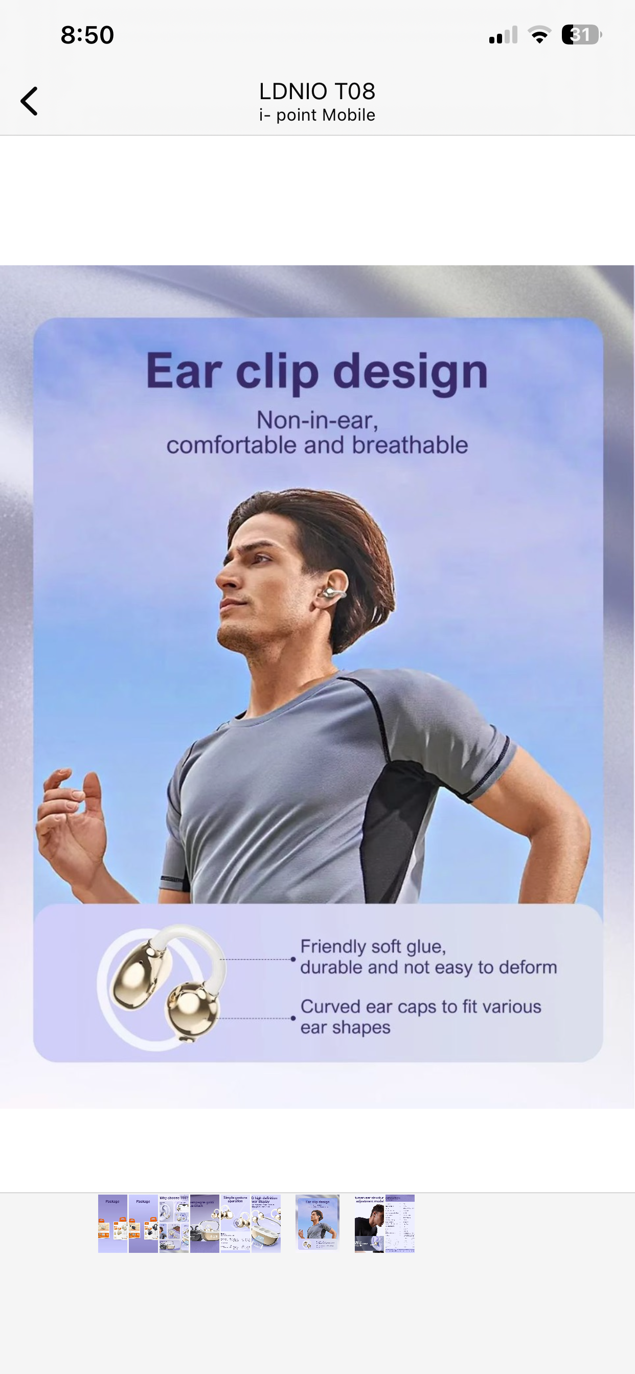 Ldnio T08 Wireless Stereo BT Open Earphones Wireless In-Ear