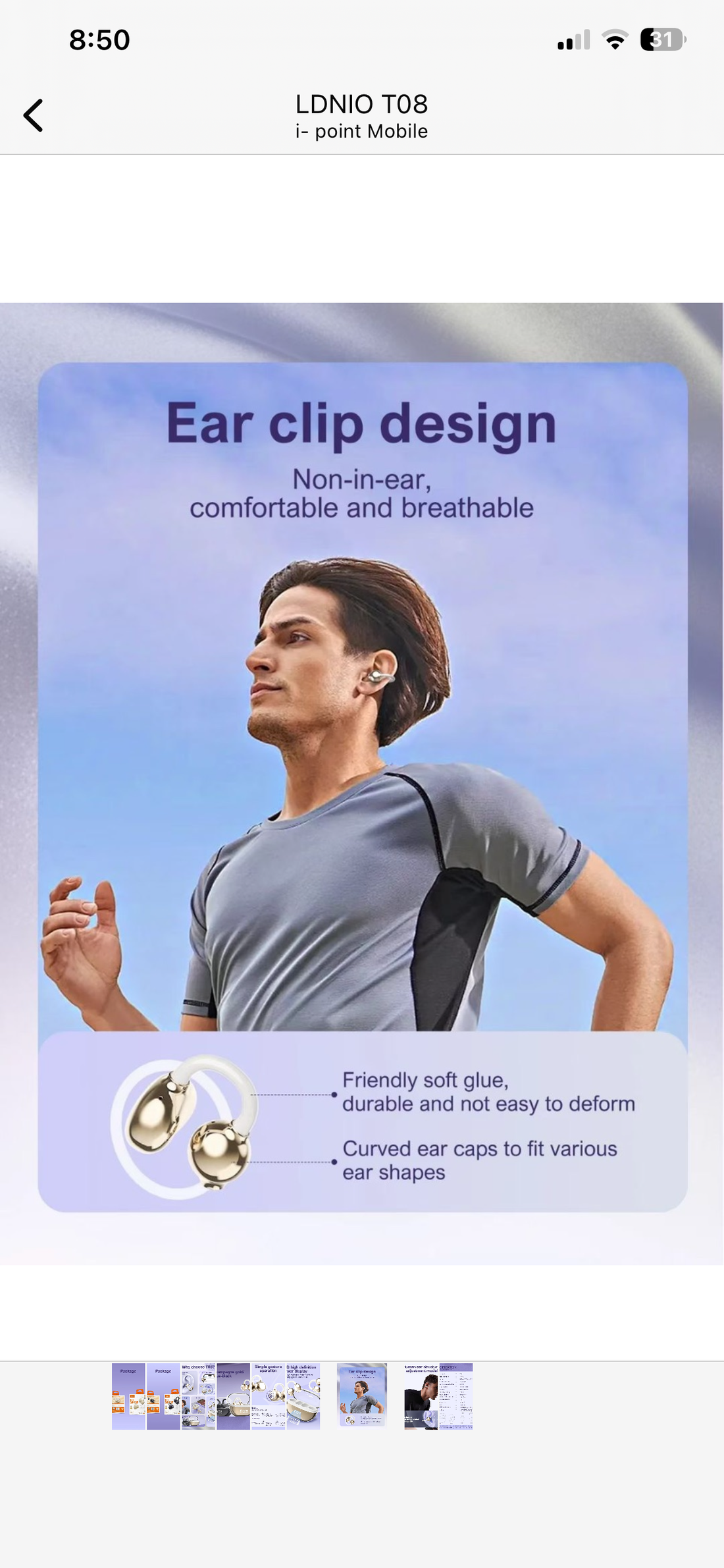 Ldnio T08 Wireless Stereo BT Open Earphones Wireless In-Ear