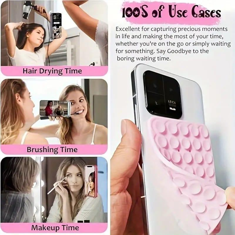 Double Side Silicon Sunction Phone Holder.
