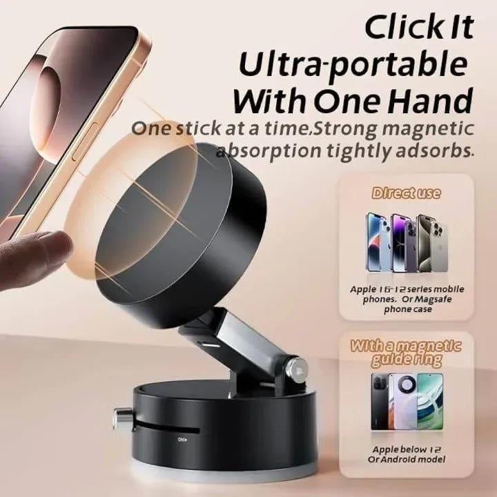 360 Degree Magnetic Phone Holder-Black ABS