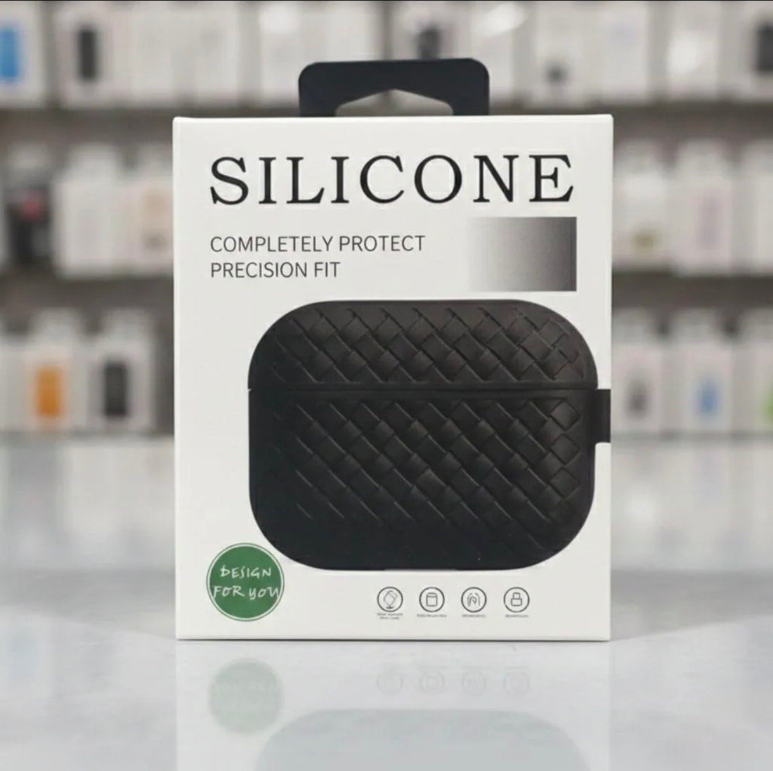 Silicon Airpods Case- Black and Blue