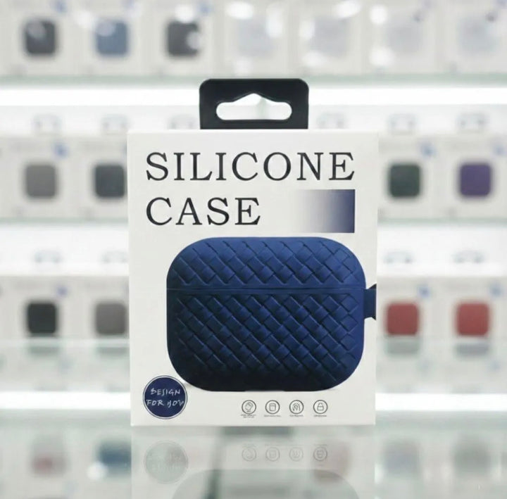 Silicon Airpods Case- Black and Blue