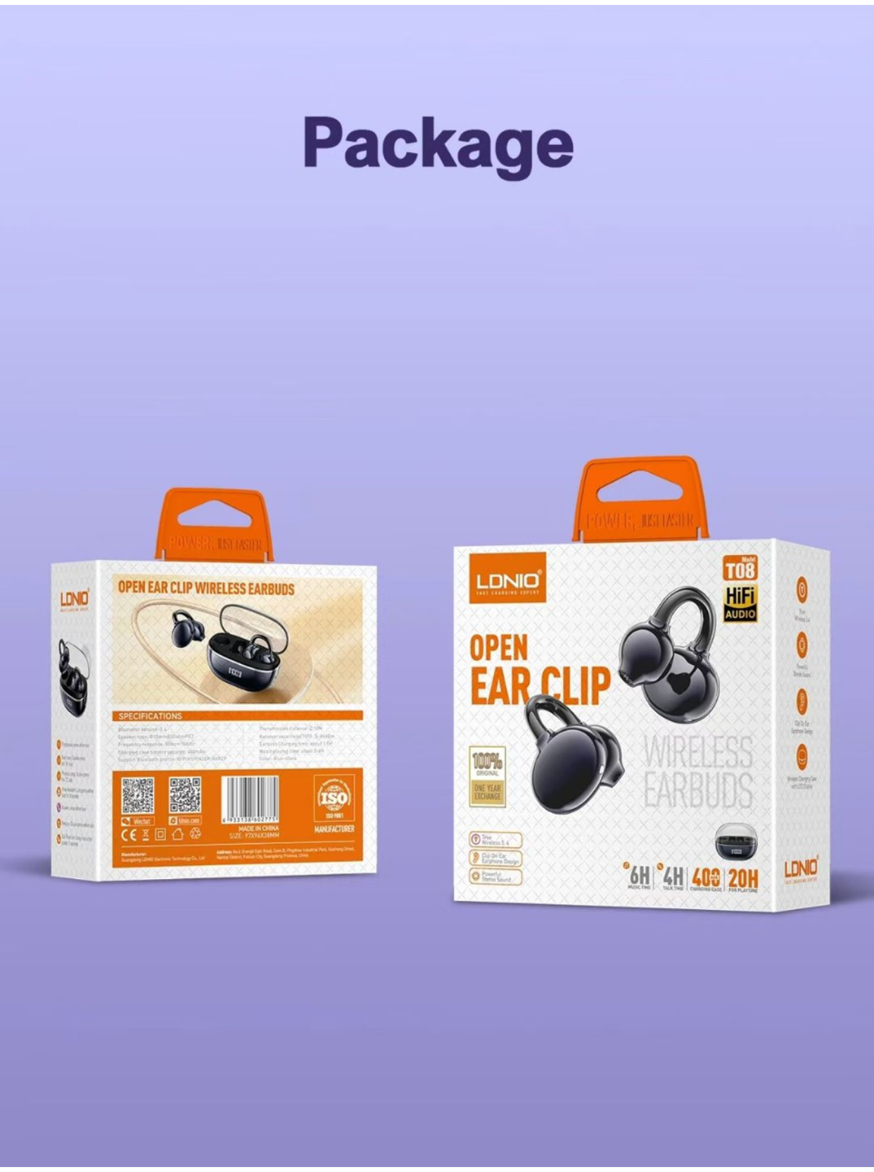 Ldnio T08 Wireless Stereo BT Open Earphones Wireless In-Ear